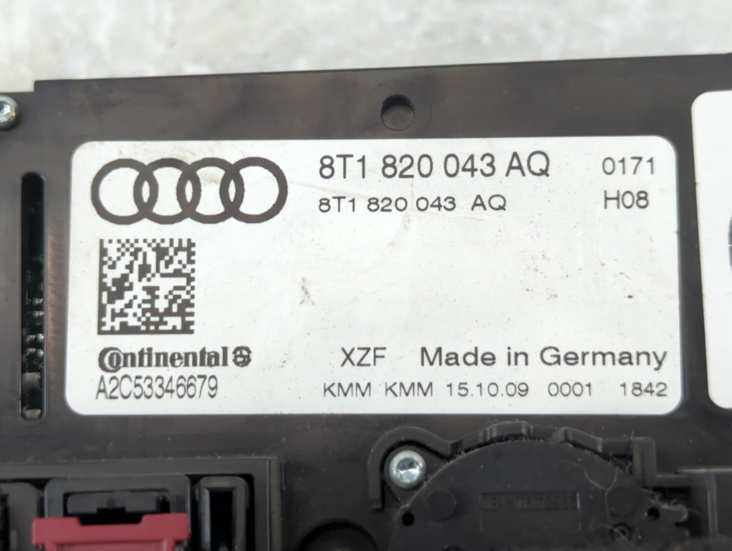 2010-2012 Audi S4 Climate Control Module Temperature AC/Heater Replacement P/N:8T1 820 043 AQ Fits OEM Used Auto Parts - Oem