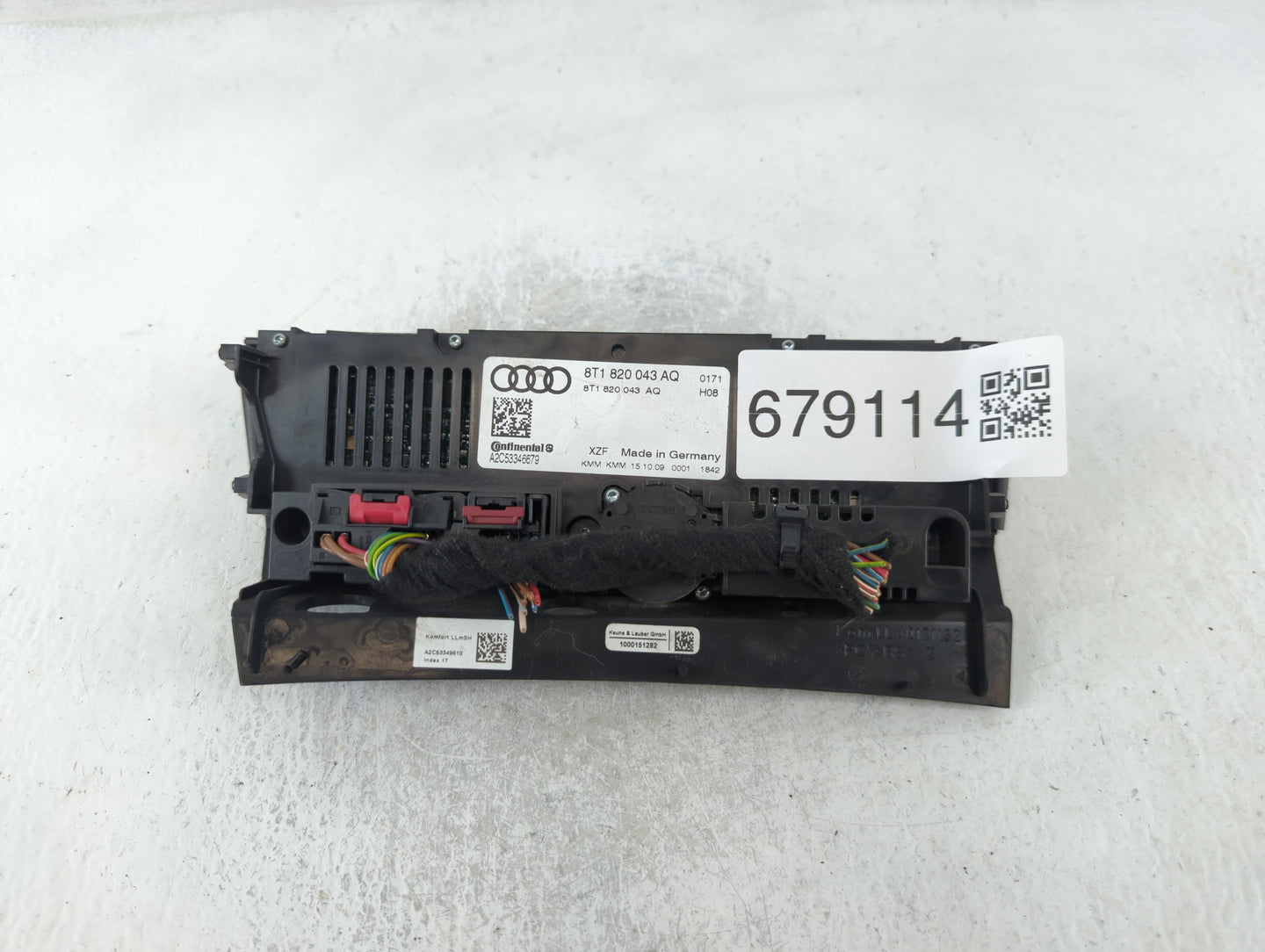 2010-2012 Audi S4 Climate Control Module Temperature AC/Heater Replacement P/N:8T1 820 043 AQ Fits OEM Used Auto Parts - Oem