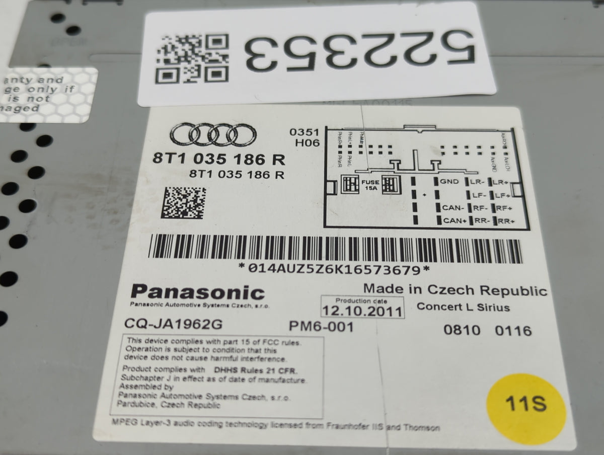 2008-2012 Audi S5 Am Fm Cd Player Radio Receiver - Oemusedautoparts1.com