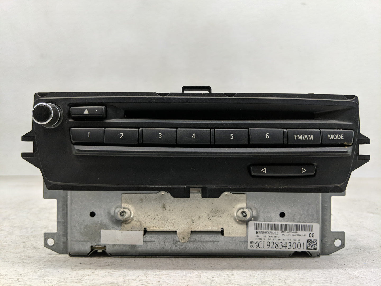 2010 Bmw 128i Radio AM FM Cd Player Receiver Replacement P/N:928343001 Fits OEM Used Auto Parts - Oemusedautoparts1.com