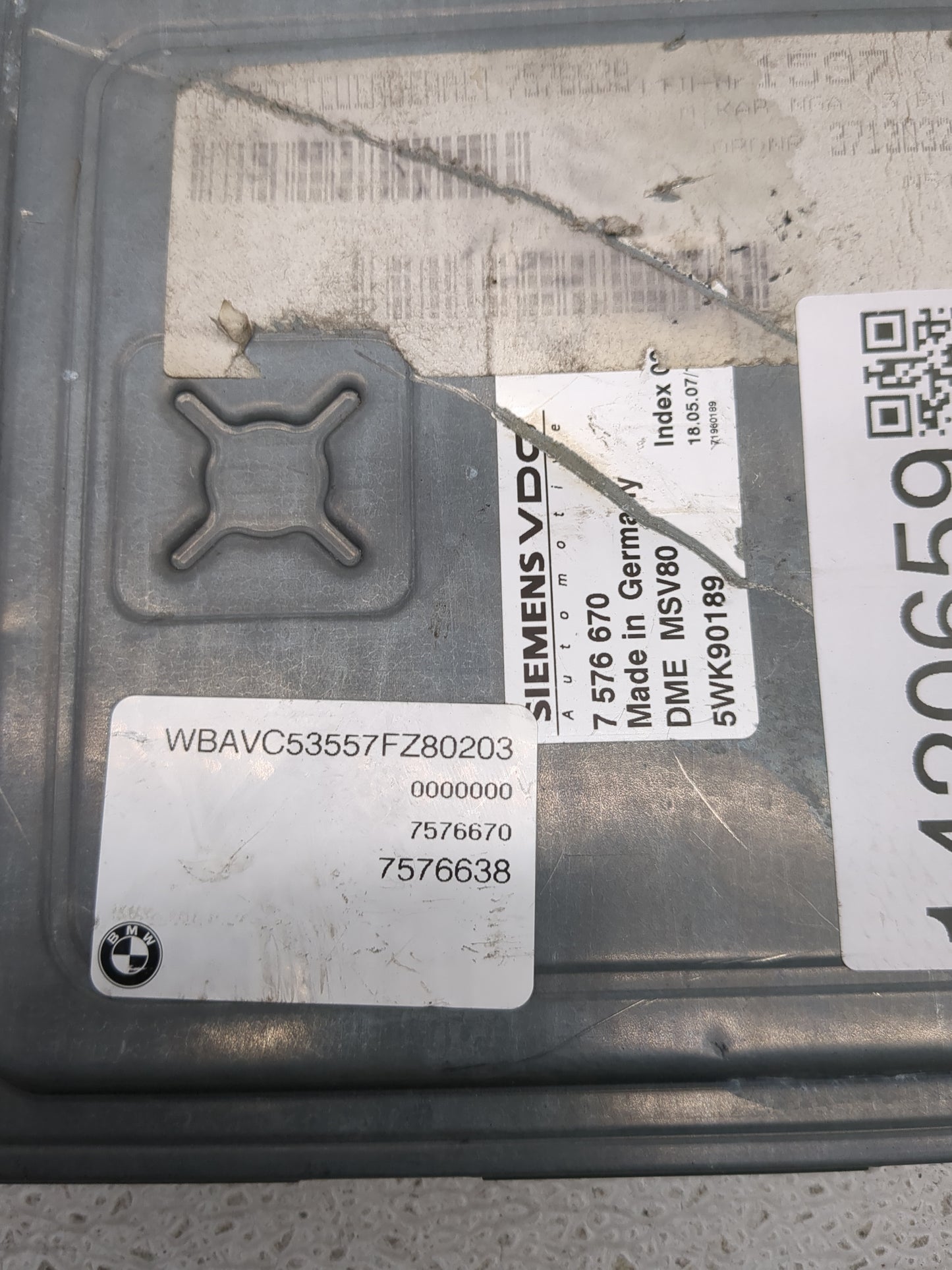 2007-2010 Bmw 328i PCM Engine Control Computer ECU ECM PCU OEM P/N:5WK90189 7576638, 7 624 052 Fits Fits 2007 2008 2009 2010