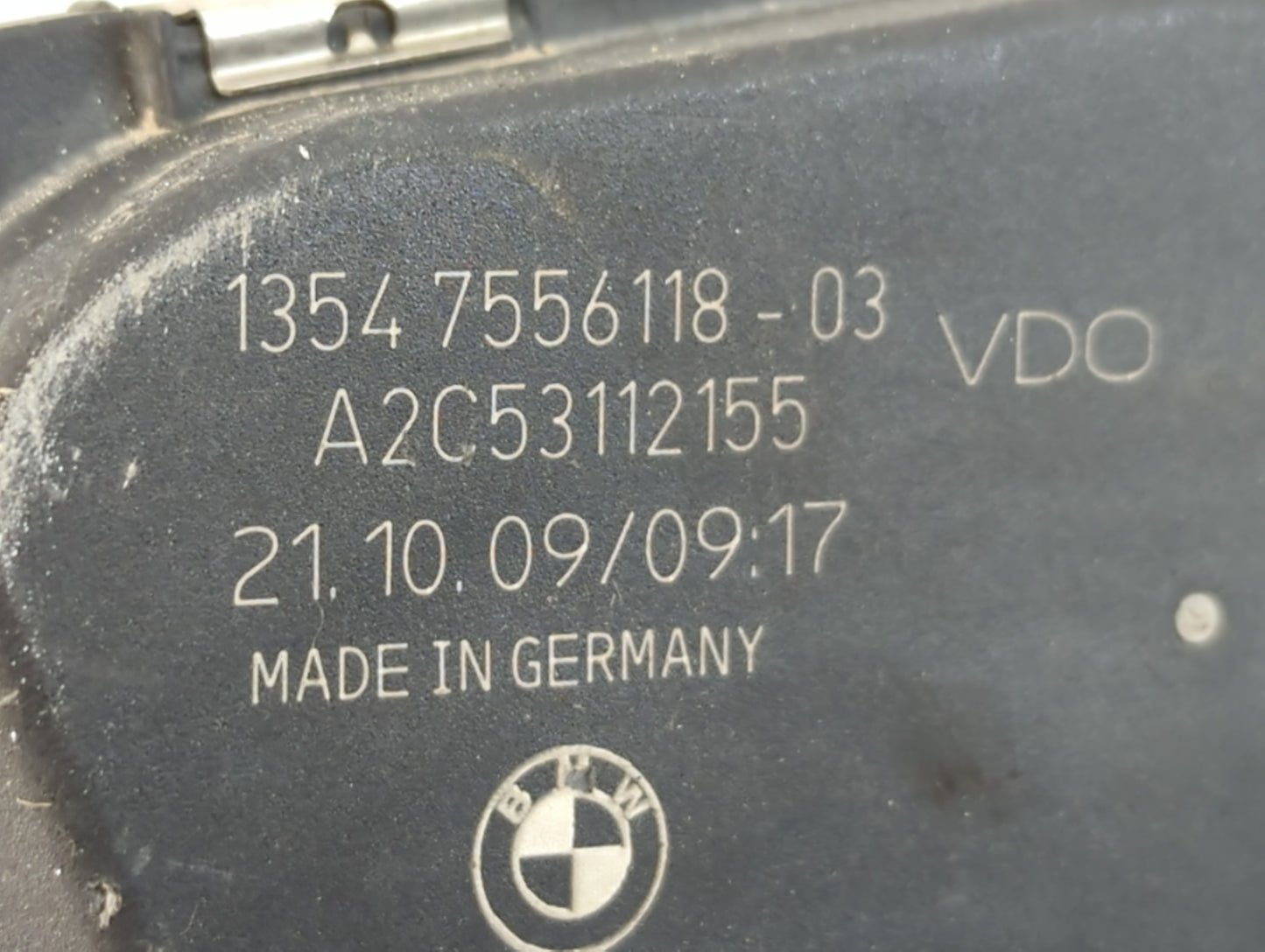 2007-2013 Bmw 328i Throttle Body P/N:1354 7556118-03 A2C53112155 Fits Fits 2007 2008 2009 2010 2011 2012 2013 OEM Used Auto 