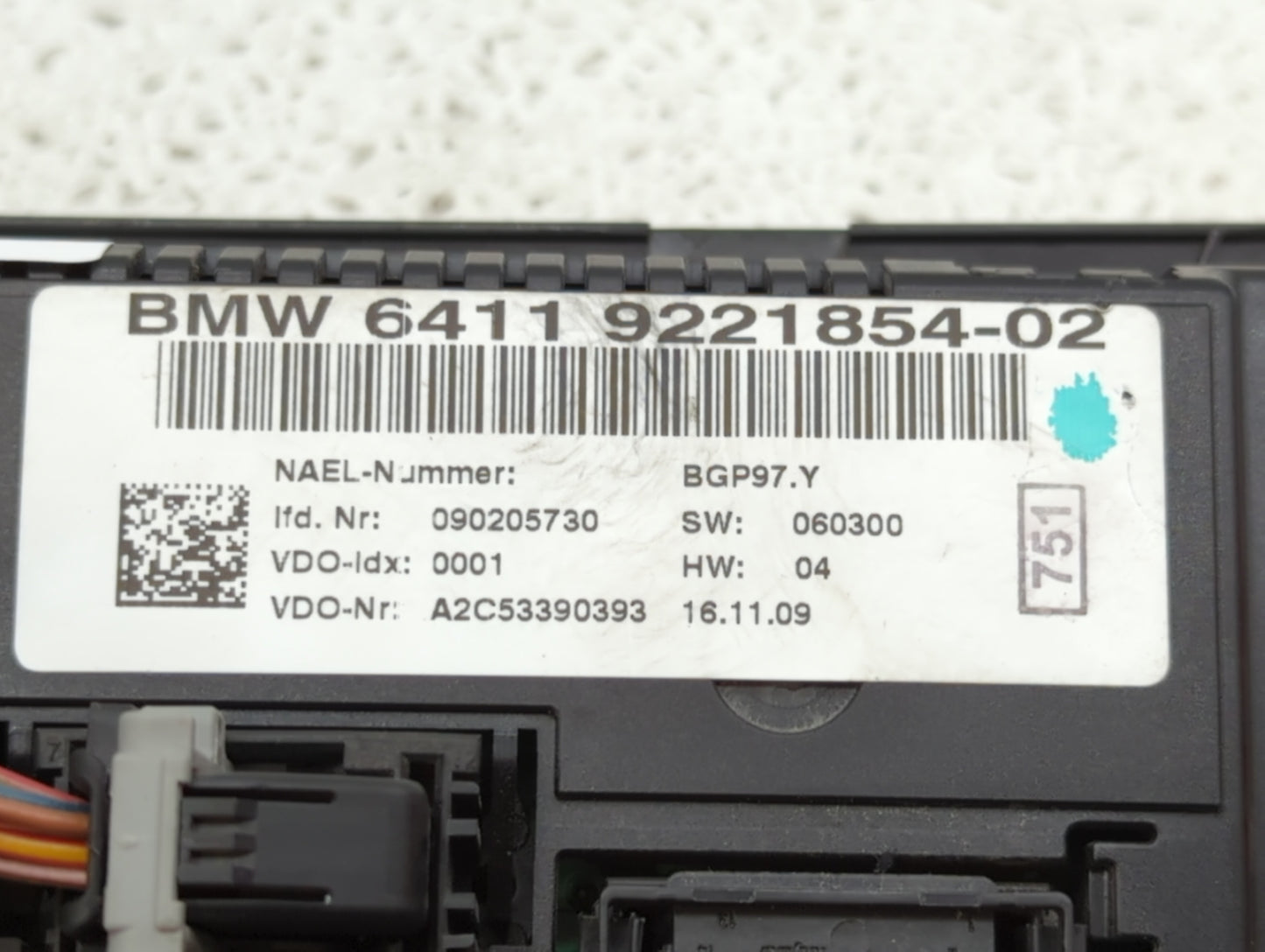 2010 Bmw 335i Climate Control Module Temperature AC/Heater Replacement P/N:090205730 6411 9221854-02 Fits OEM Used Auto Part