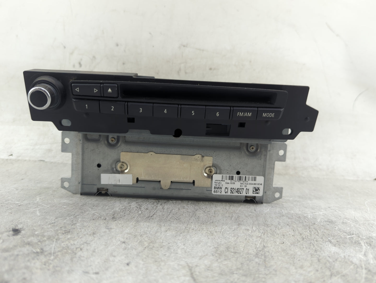 2010 Bmw 528 Radio AM FM Cd Player Receiver Replacement P/N:9214927 Fits OEM Used Auto Parts - Oemusedautoparts1.com