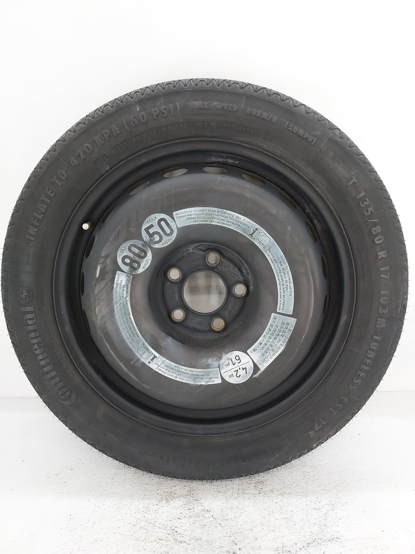 2008-2010 Bmw 535i Spare Donut Tire Wheel Rim Oem - Oemusedautoparts1.com