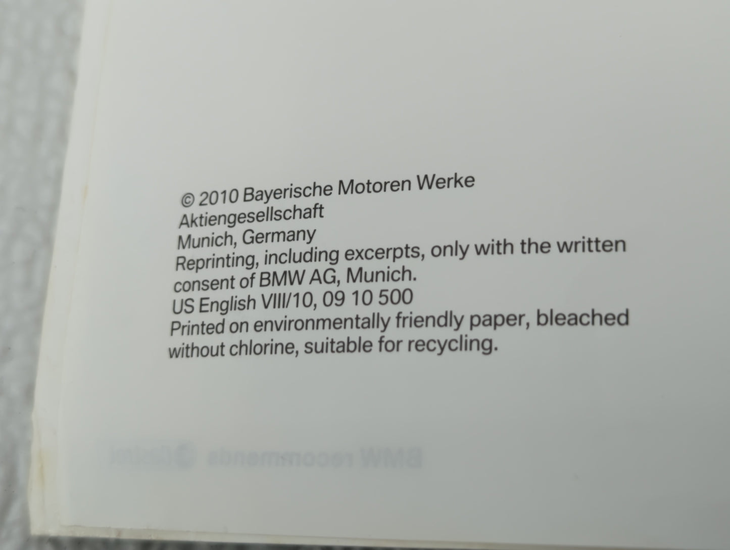2010 Bmw 740i Owners Manual Book Guide OEM Used Auto Parts - Oemusedautoparts1.com