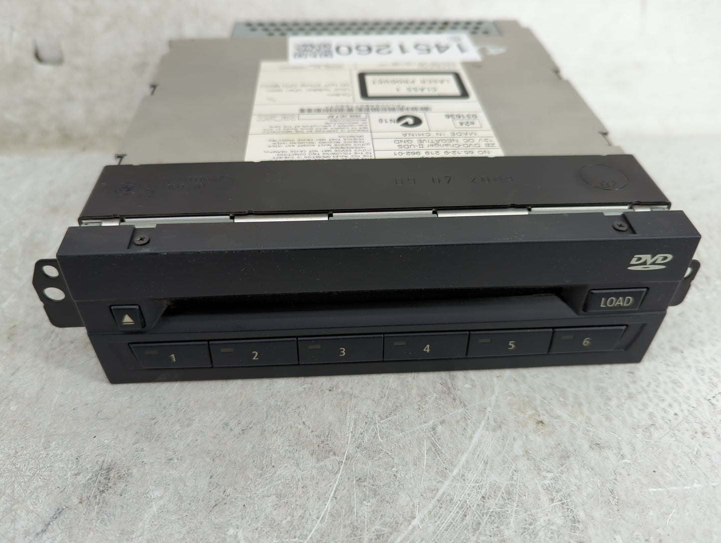 2010 Bmw 750 Radio AM FM Cd Player Receiver Replacement P/N:65.12-9 219 962-01 HEBE902A Fits OEM Used Auto Parts - Oemusedau