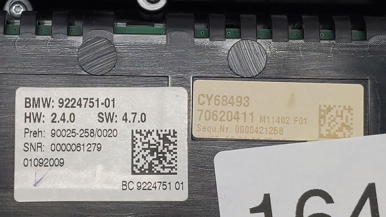 2009-2010 Bmw 750i Radio Control Panel - Oemusedautoparts1.com