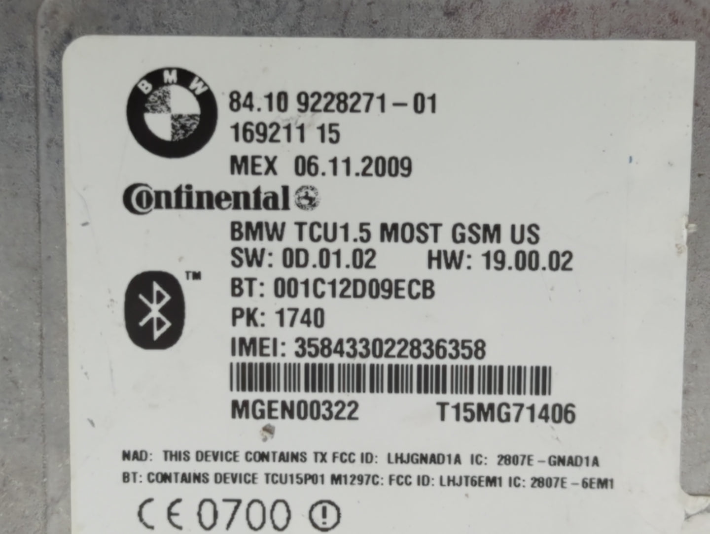 2009-2010 Bmw 750i Chassis Control Module Ccm Bcm Body Control T15mg71406 - Oemusedautoparts1.com