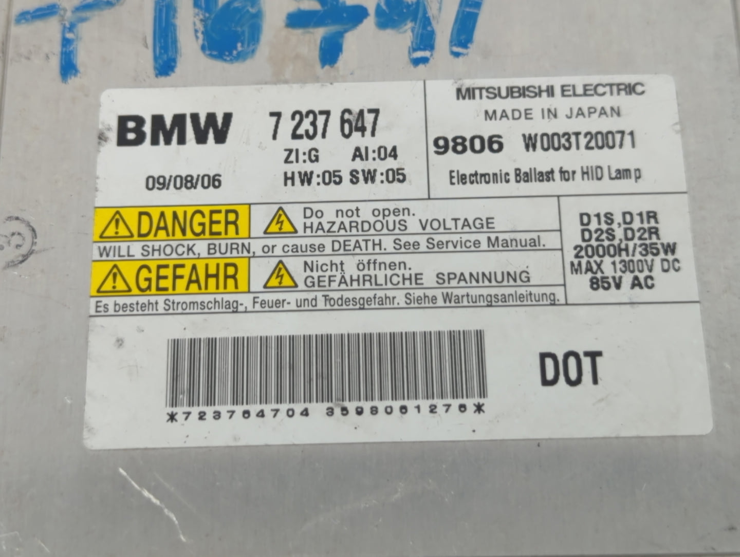 2009-2012 Bmw 750i Headlight Ballast Head Light - Oemusedautoparts1.com