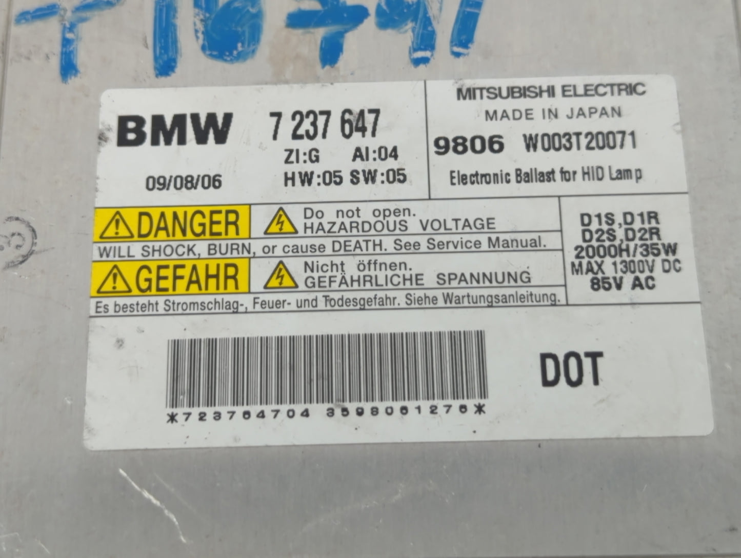 2009-2012 Bmw 750i Headlight Ballast Head Light - Oemusedautoparts1.com