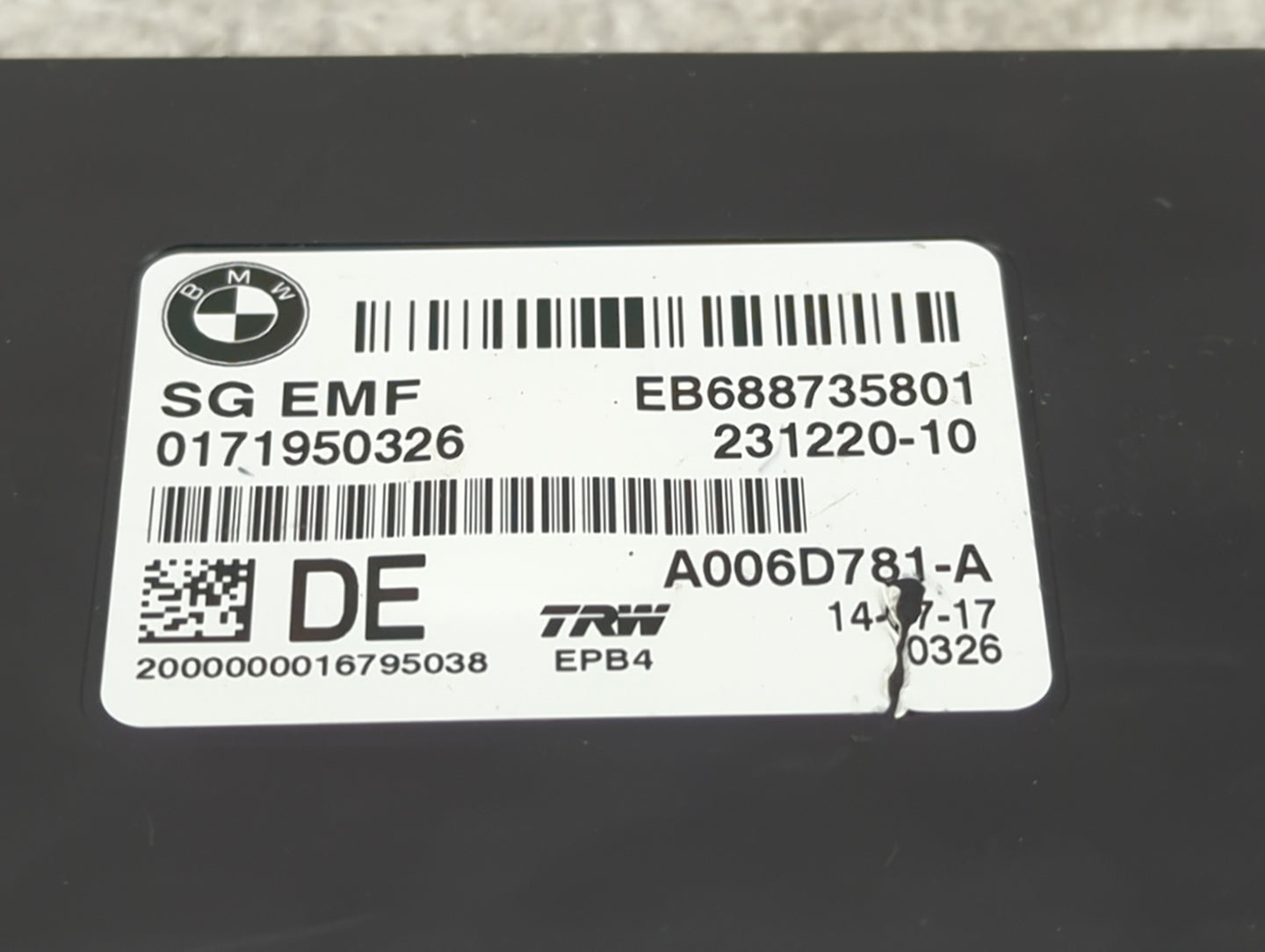 2015-2018 Bmw X4 Parking Brake Control Module - Oemusedautoparts1.com