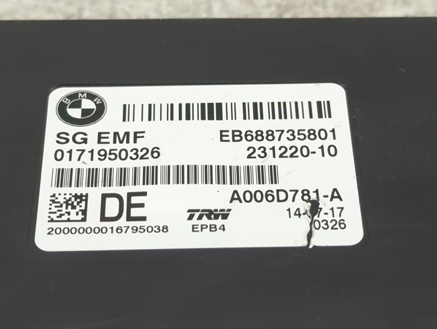 2015-2018 Bmw X4 Parking Brake Control Module - Oemusedautoparts1.com