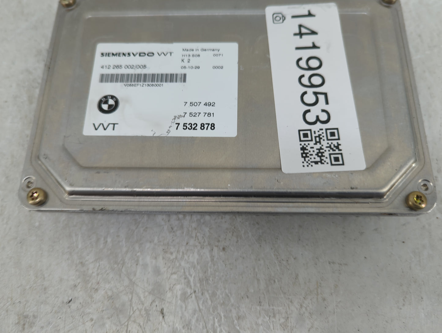 2008-2010 Bmw X5 PCM Engine Control Computer ECU ECM PCU OEM P/N:7532878 Fits Fits 2007 2008 2009 2010 OEM Used Auto Parts -