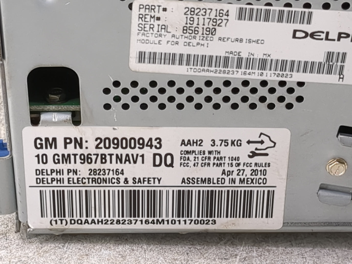 2010-2011 Buick Enclave Radio AM FM Cd Player Receiver Replacement P/N:28237164 19117927, 20900943 Fits Fits 2010 2011 OEM U