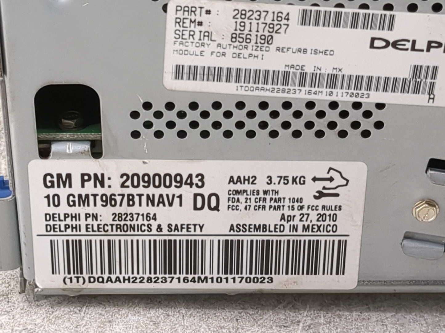 2010-2011 Buick Enclave Radio AM FM Cd Player Receiver Replacement P/N:28237164 19117927, 20900943 Fits Fits 2010 2011 OEM U
