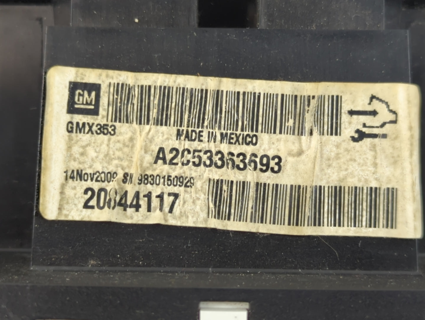2010 Buick Lacross Instrument Cluster Speedometer Gauges P/N:20844117 A2C53363693 Fits OEM Used Auto Parts - Oemusedautopart