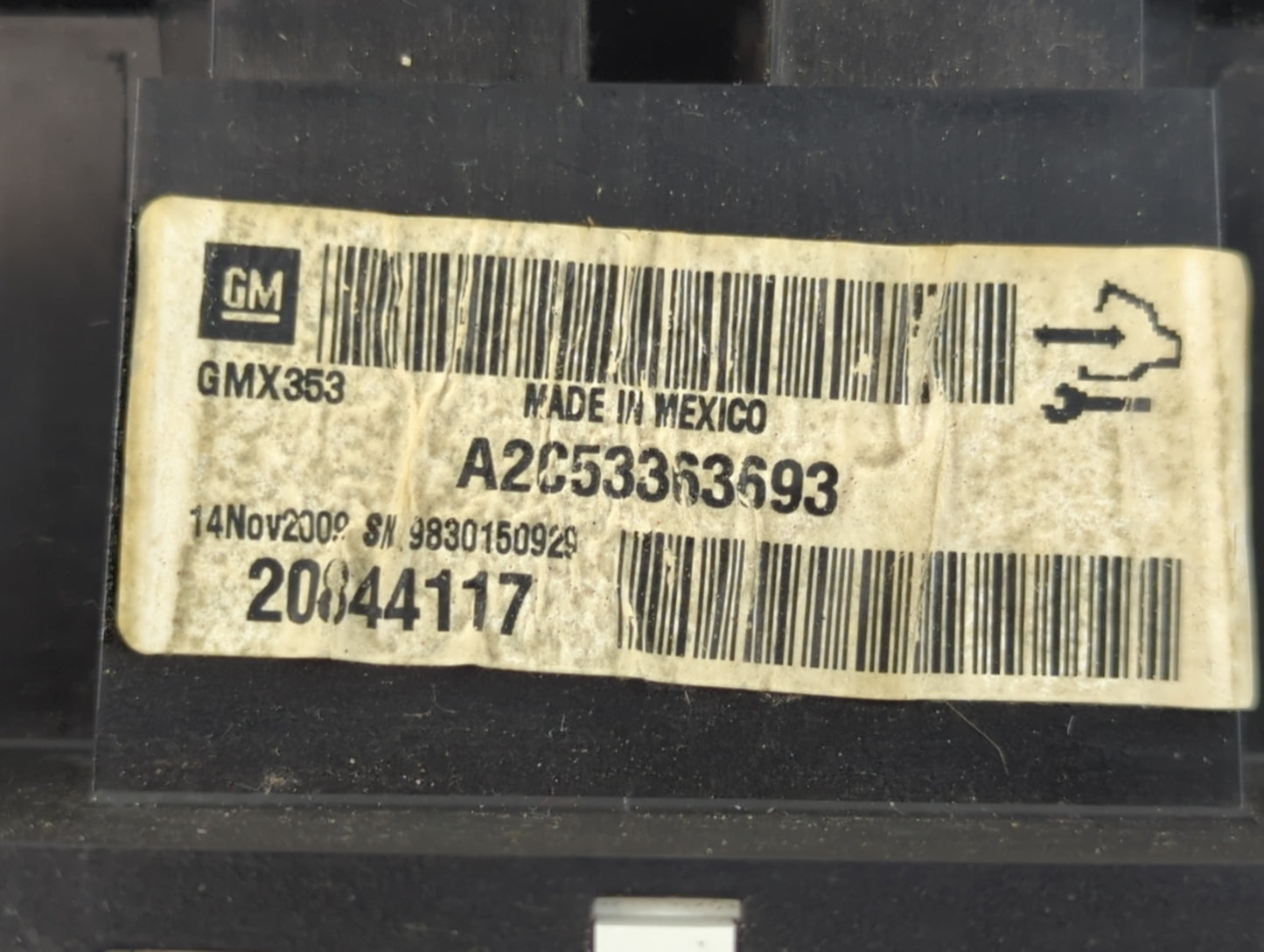 2010 Buick Lacross Instrument Cluster Speedometer Gauges P/N:20844117 A2C53363693 Fits OEM Used Auto Parts - Oemusedautopart
