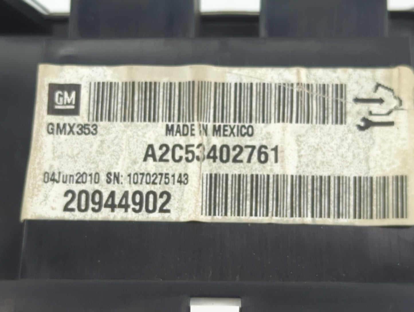 2010 Buick Lacrosse Instrument Cluster Speedometer Gauges P/N:A2C53402761 Fits OEM Used Auto Parts - Oemusedautoparts1.com