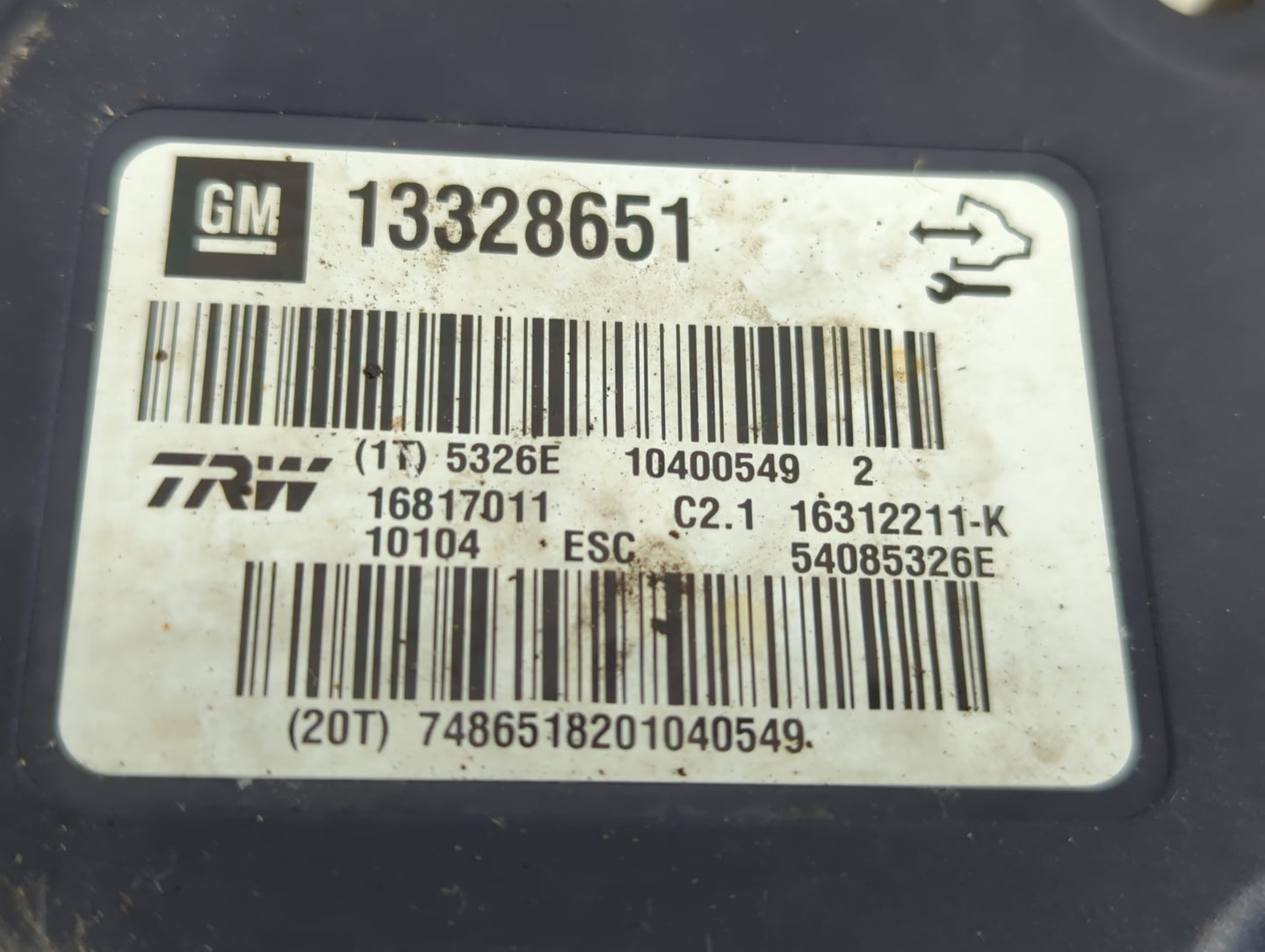 2010 Buick Lacrosse ABS Pump Control Module Replacement P/N:13328651 Fits OEM Used Auto Parts - Oemusedautoparts1.com