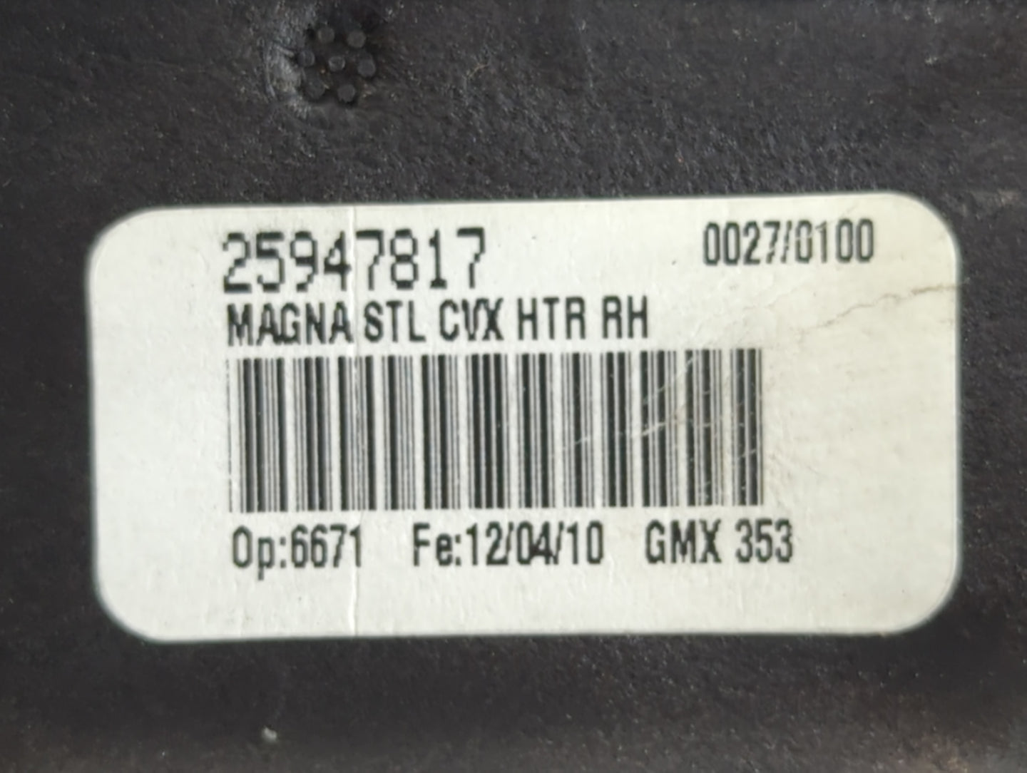 2010-2012 Buick Lacrosse Side Mirror Replacement Passenger Right View Door Mirror P/N:25947817 Fits Fits 2010 2011 2012 OEM 