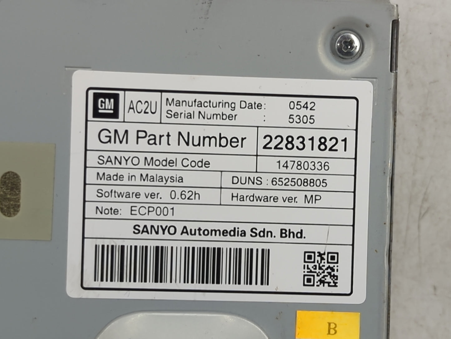2010-2011 Buick Lacrosse Information Display Screen - Oemusedautoparts1.com
