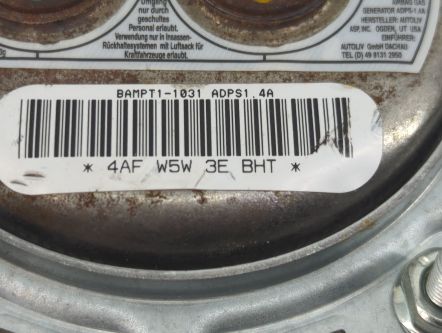 2010 Buick Lacrosse Air Bag Driver Left Steering Wheel Mounted P/N:BAMPT1-1031 ADPS1.4A, BAMPT1-1037 Fits OEM Used Auto Part