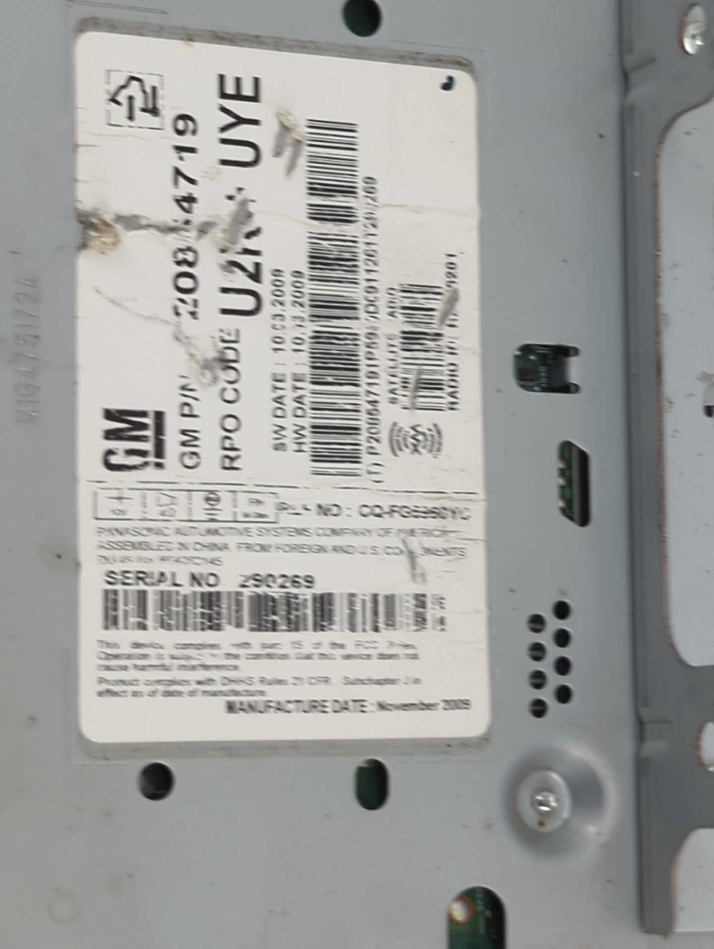 2010-2012 Buick Lacrosse Radio Control Panel 1494743 - Oemusedautoparts1.com