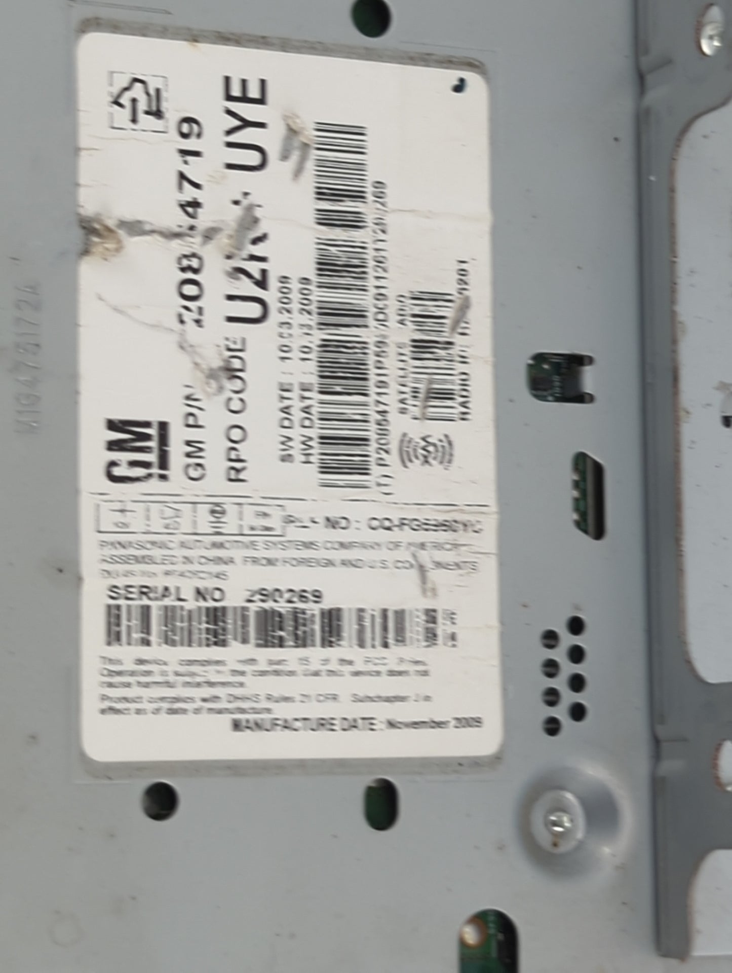 2010-2012 Buick Lacrosse Radio Control Panel 1494743 - Oemusedautoparts1.com