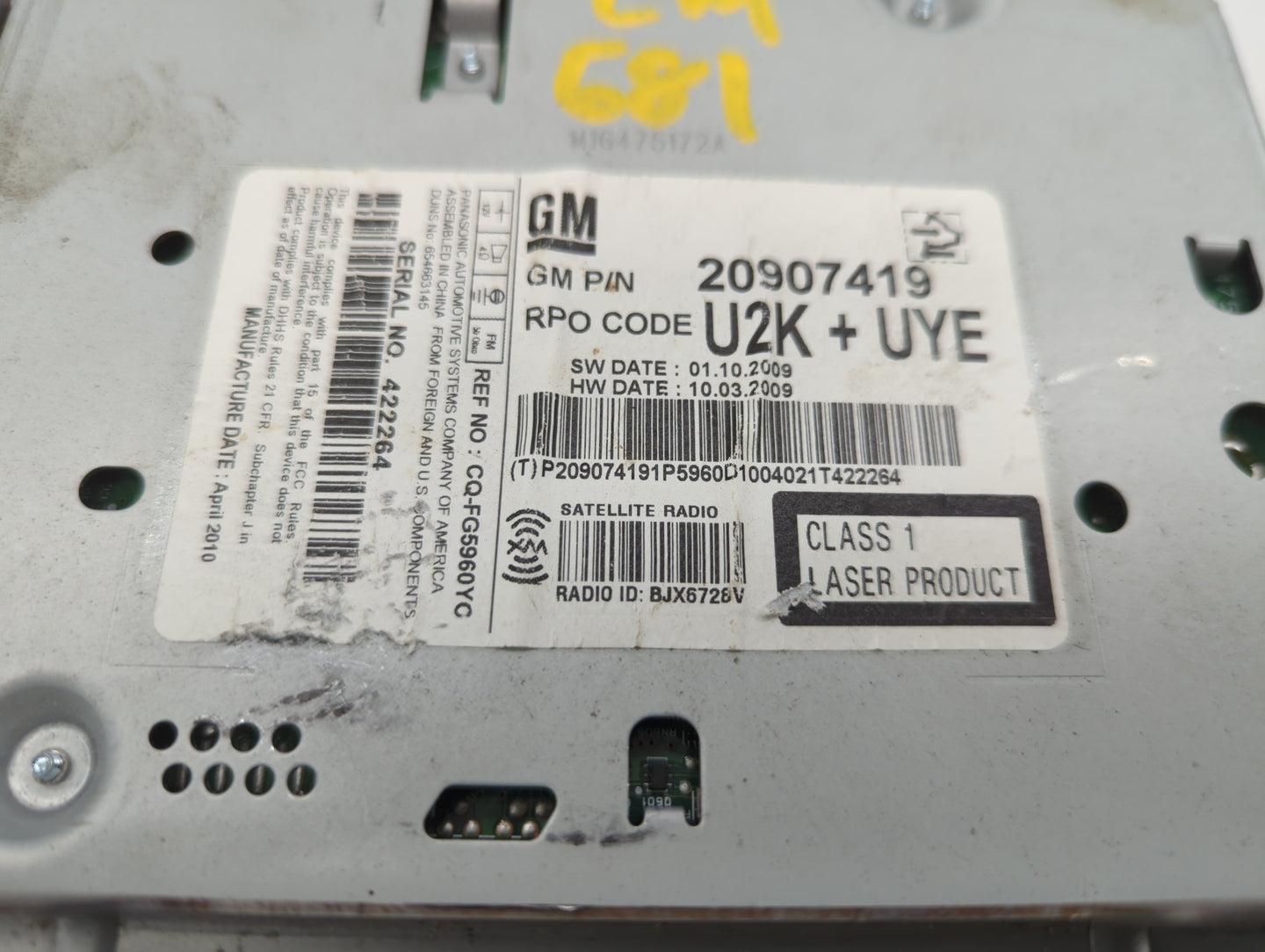 2010-2010 Buick Lacrosse Am Fm Cd Player Radio Receiver - Oemusedautoparts1.com