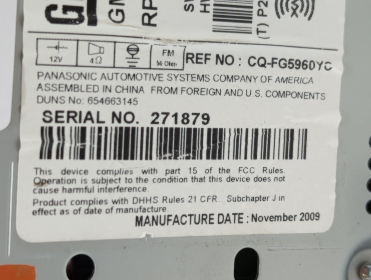 2010-2010 Buick Lacrosse Am Fm Cd Player Radio Receiver 530665 - Oemusedautoparts1.com