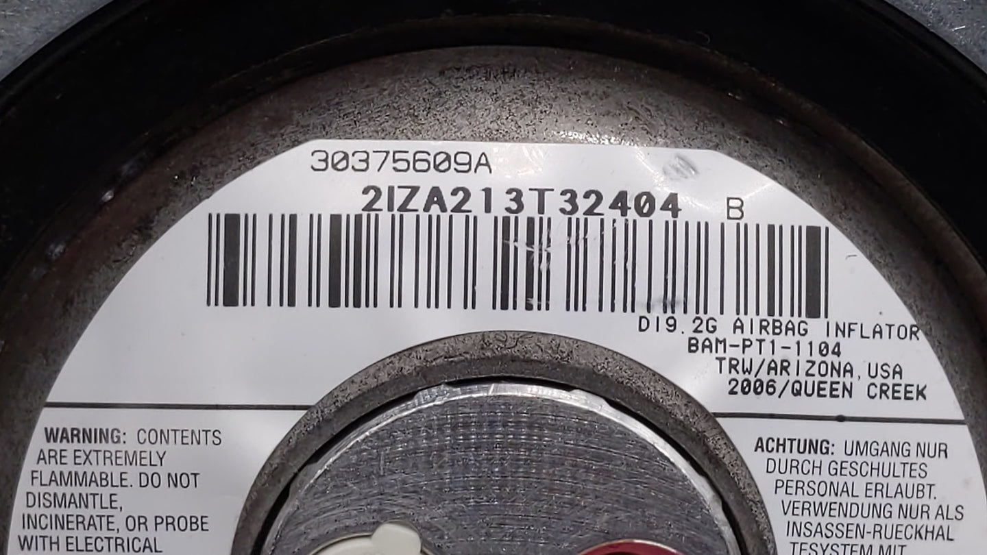 2007-2011 Buick Lucerne Air Bag Driver Left Steering Wheel Mounted P/N:2IZA213T32404 30375609A Fits Fits 2007 2008 2009 2010