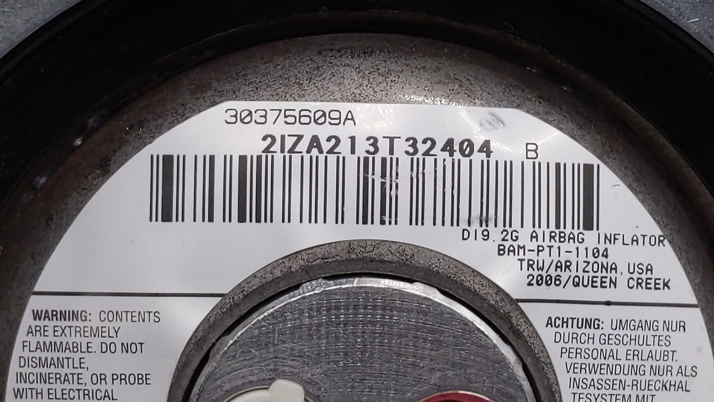 2007-2011 Buick Lucerne Air Bag Driver Left Steering Wheel Mounted P/N:2IZA213T32404 30375609A Fits Fits 2007 2008 2009 2010