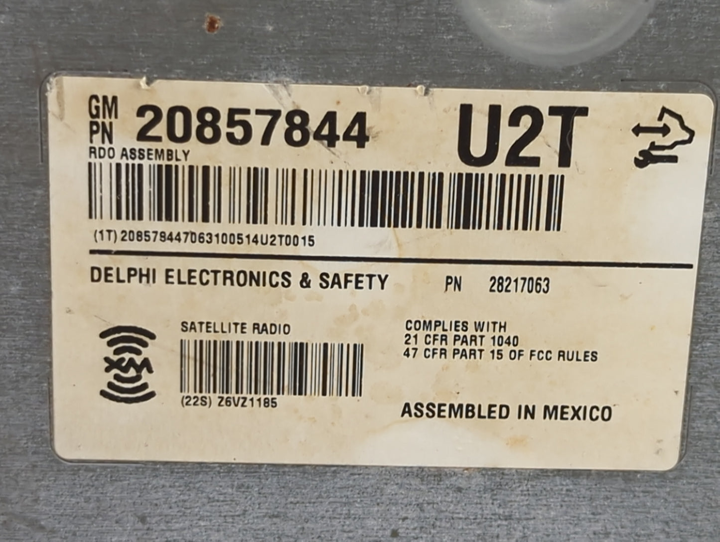 2008-2014 Cadillac Cts Radio AM FM Cd Player Receiver Replacement P/N:20857844 28217063 Fits OEM Used Auto Parts - Oemusedau