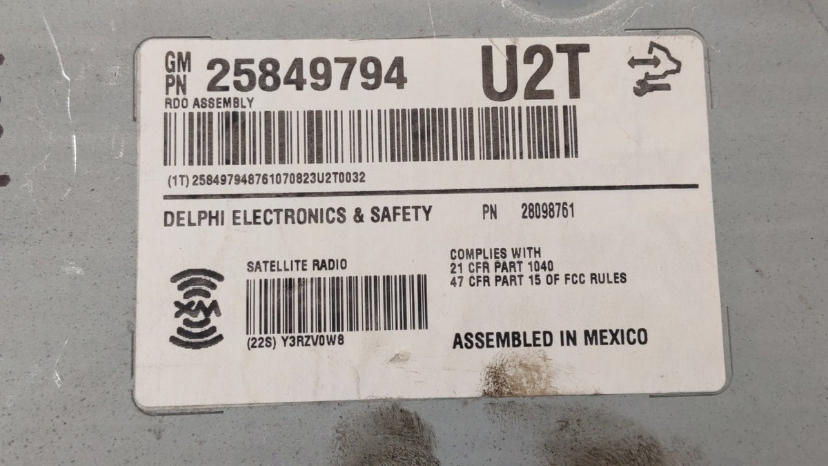 2008-2014 Cadillac Cts Am Fm Cd Player Radio Receiver 195890 - Oemusedautoparts1.com