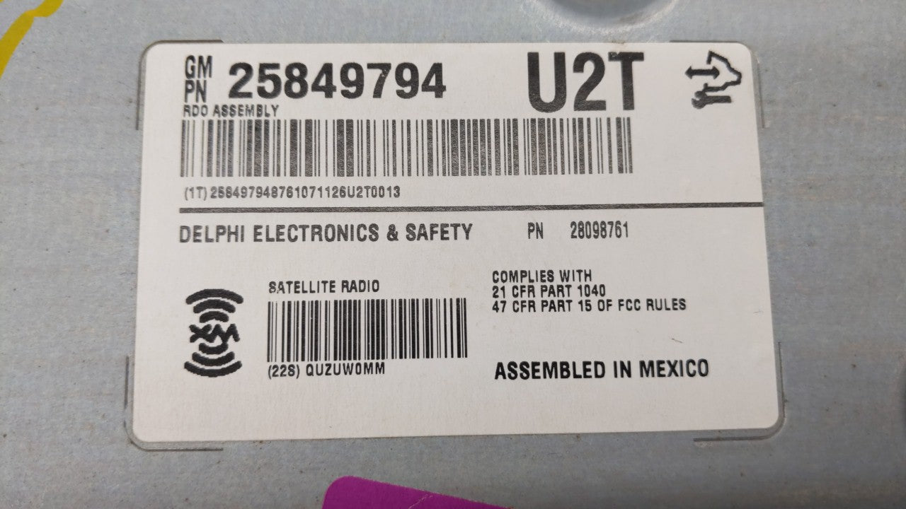2008-2014 Cadillac Cts Radio AM FM Cd Player Receiver Replacement P/N:20953630 20953629 Fits OEM Used Auto Parts - Oemusedau