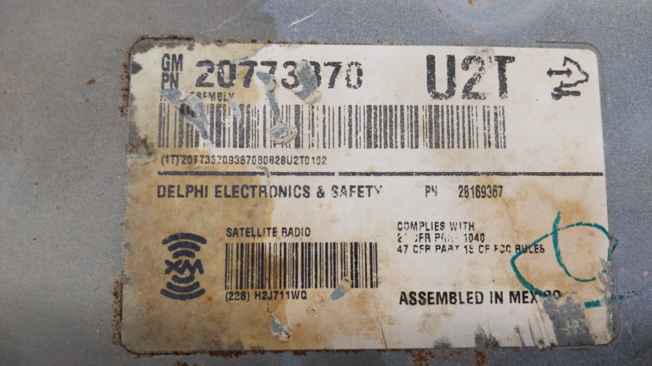2008-2014 Cadillac Cts Radio AM FM Cd Player Receiver Replacement P/N:20773370 20953630 Fits OEM Used Auto Parts - Oemusedau