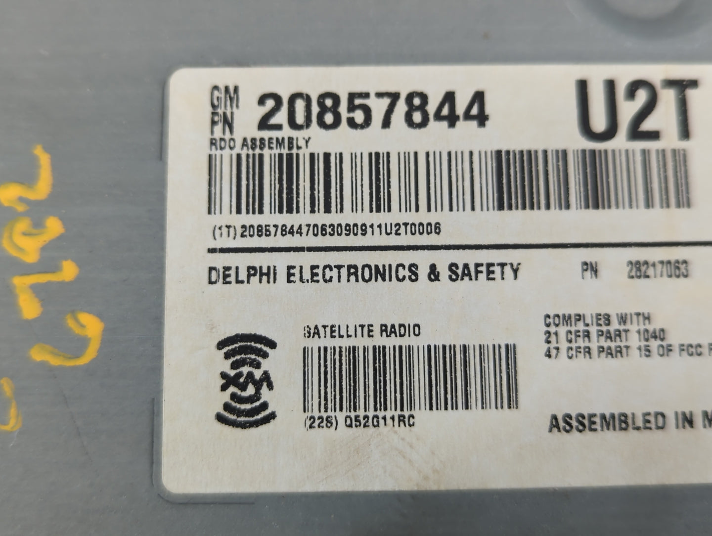 2008-2014 Cadillac Cts Radio AM FM Cd Player Receiver Replacement P/N:20857844 Fits Fits 2008 2009 2010 2011 2012 2013 2014 