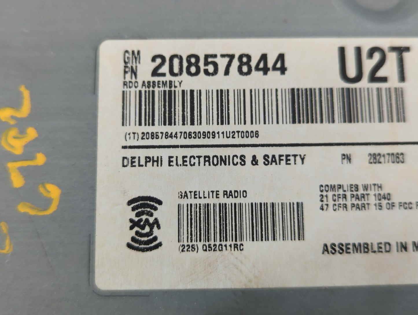 2008-2014 Cadillac Cts Radio AM FM Cd Player Receiver Replacement P/N:20857844 Fits Fits 2008 2009 2010 2011 2012 2013 2014 