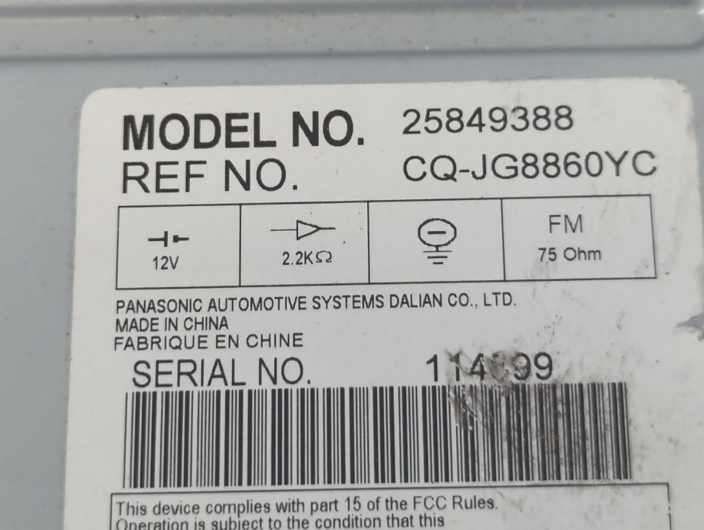 2008-2011 Cadillac Dts Am Fm Cd Player Radio Receiver - Oemusedautoparts1.com