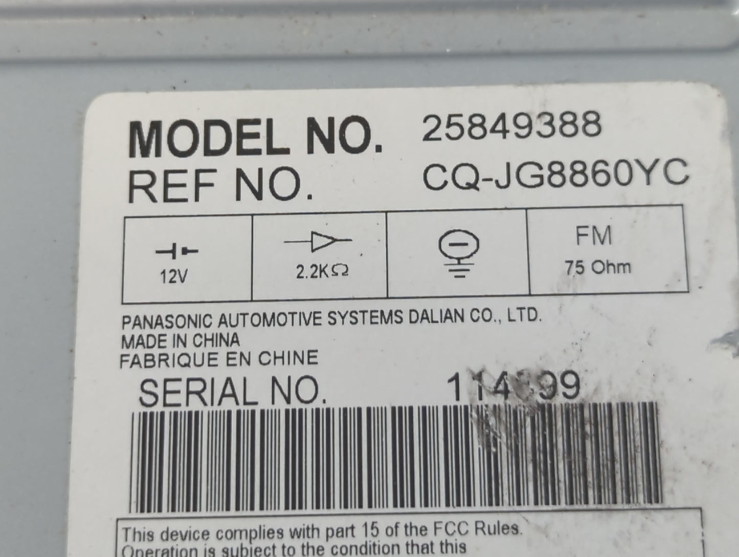 2008-2011 Cadillac Dts Am Fm Cd Player Radio Receiver - Oemusedautoparts1.com