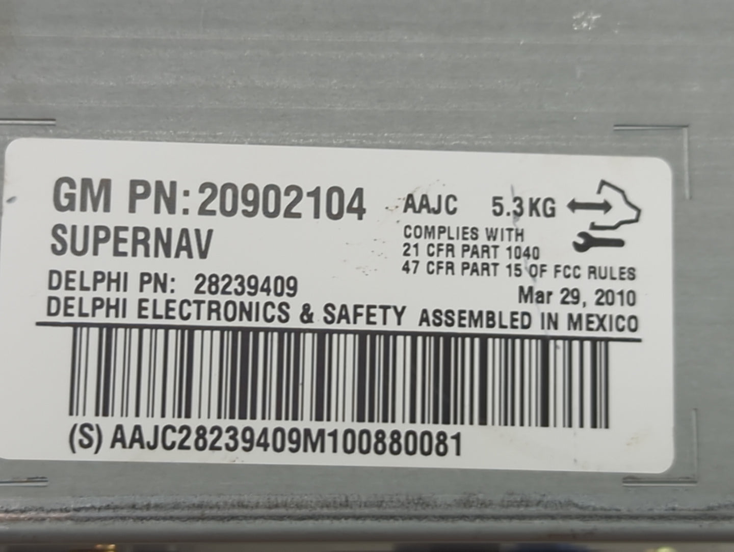 2010 Cadillac Escalade Radio AM FM Cd Player Receiver Replacement P/N:20902104 28239409 Fits OEM Used Auto Parts - Oemusedau