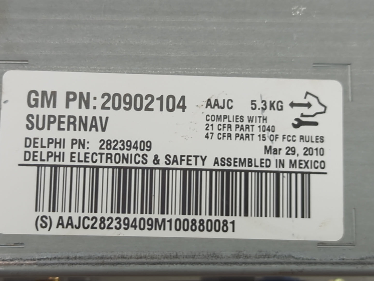 2010 Cadillac Escalade Radio AM FM Cd Player Receiver Replacement P/N:20902104 28239409 Fits OEM Used Auto Parts - Oemusedau