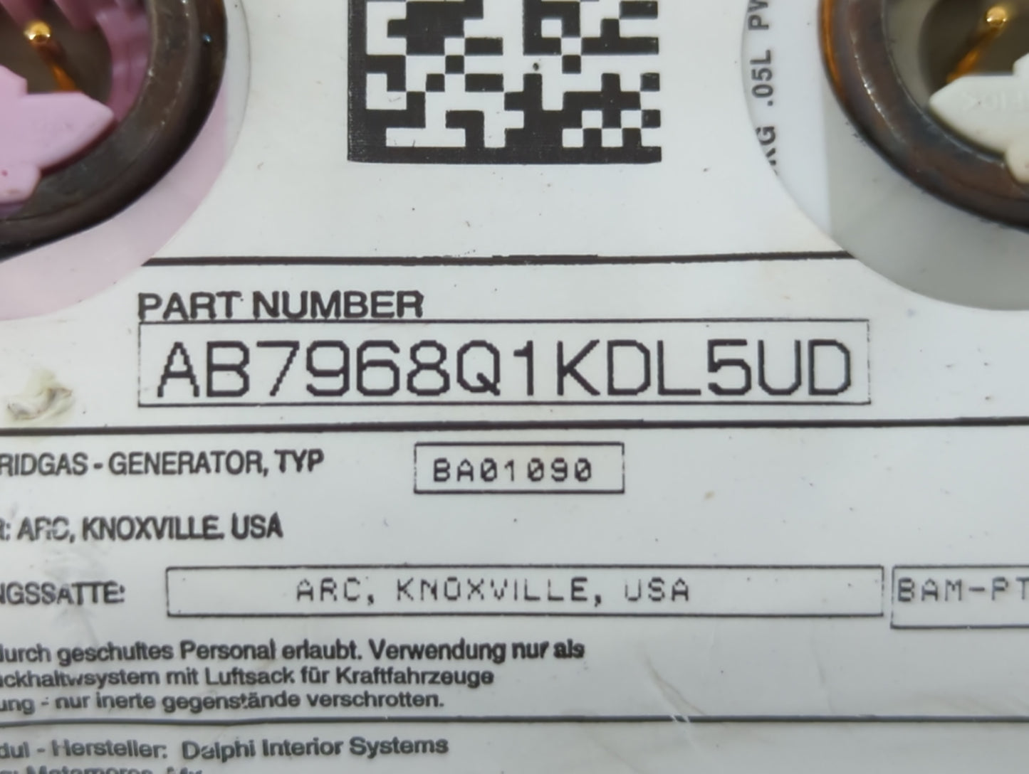 2007-2010 Cadillac Escalade Air Bag Driver Left Steering Wheel Mounted - Oemusedautoparts1.com