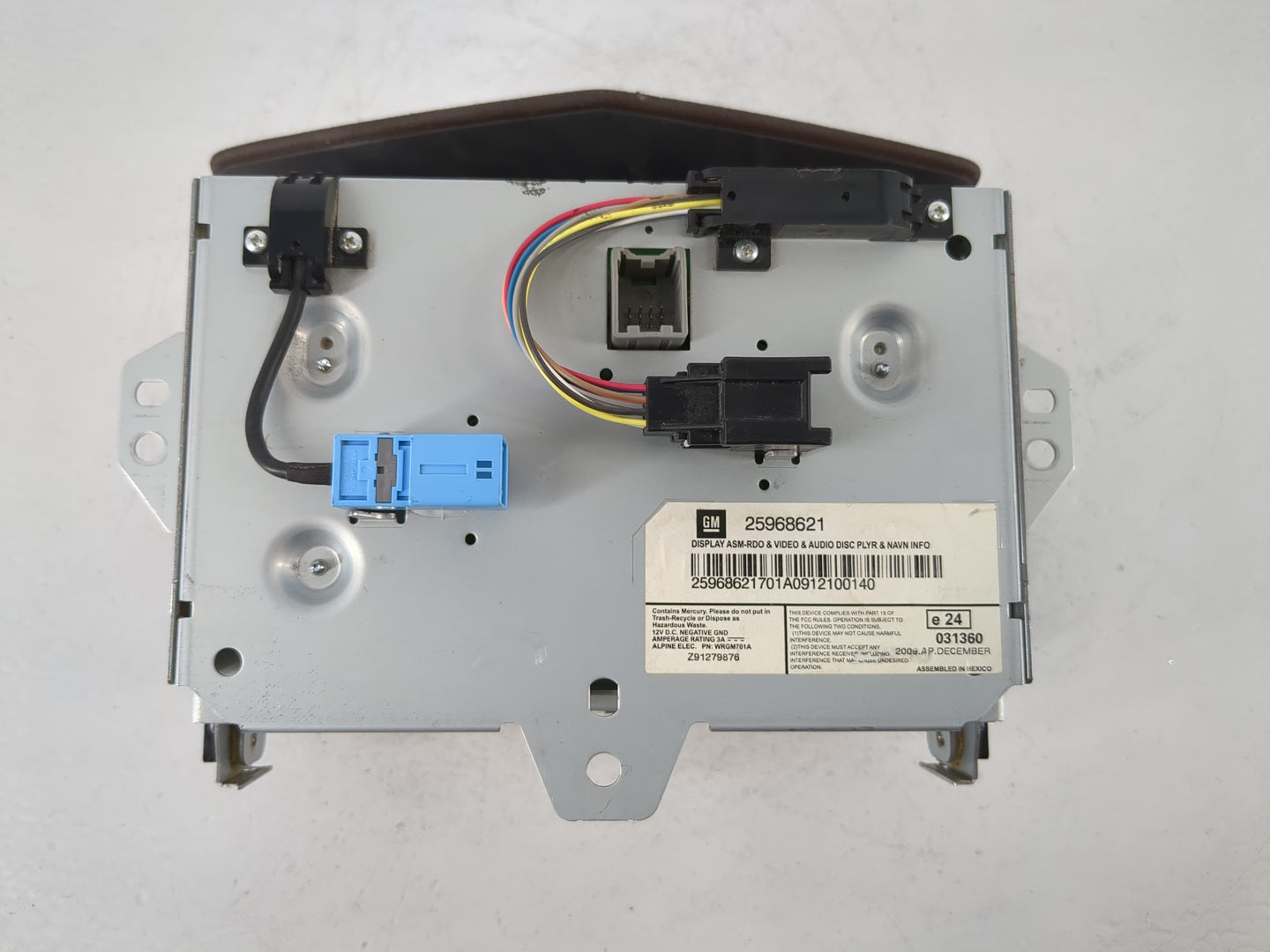 2010 Cadillac Srx Radio AM FM Cd Player Receiver Replacement P/N:25968621 Fits Fits 2011 OEM Used Auto Parts - Oemusedautopa