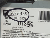 2010 Cadillac Srx Radio AM FM Cd Player Receiver Replacement P/N:20870156 Fits Fits 2011 OEM Used Auto Parts - Oemusedautopa