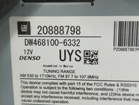 2010 Cadillac Srx Radio AM FM Cd Player Receiver Replacement P/N:22744758 Fits Fits 2011 OEM Used Auto Parts - Oemusedautopa