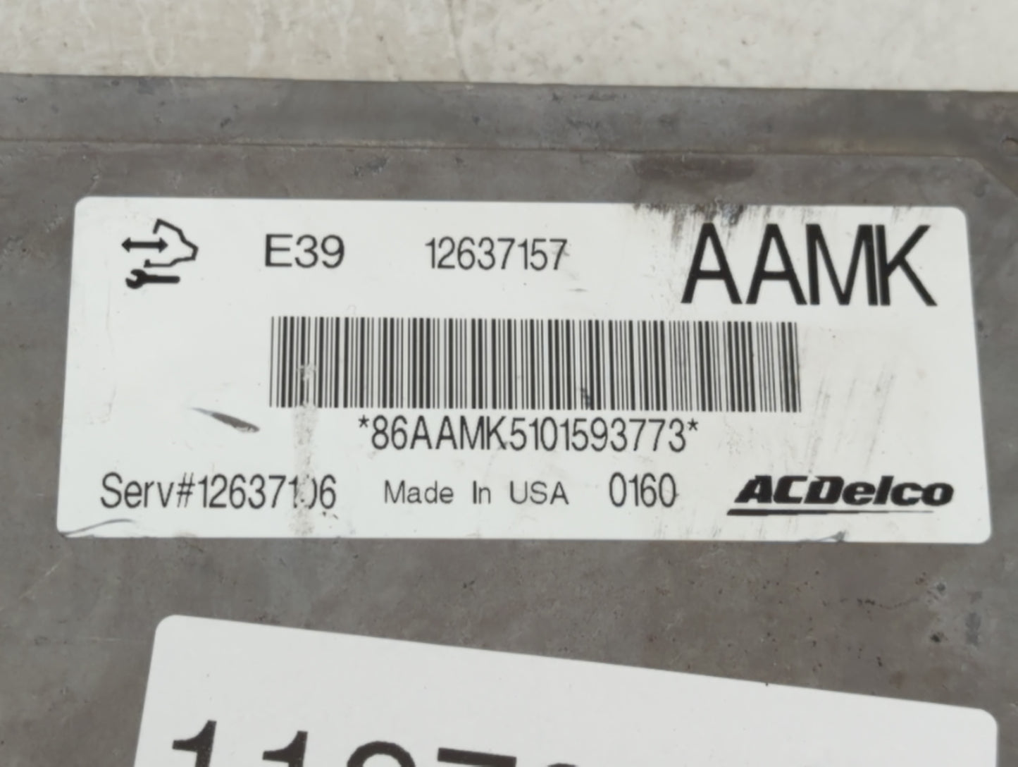 2010-2011 Cadillac Srx PCM Engine Control Computer ECU ECM PCU OEM P/N:E39 12637157 Fits Fits 2010 2011 2012 2013 OEM Used A