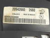 2010 Cadillac Srx Instrument Cluster Speedometer Gauges P/N:20942660 Fits OEM Used Auto Parts - Oemusedautoparts1.com