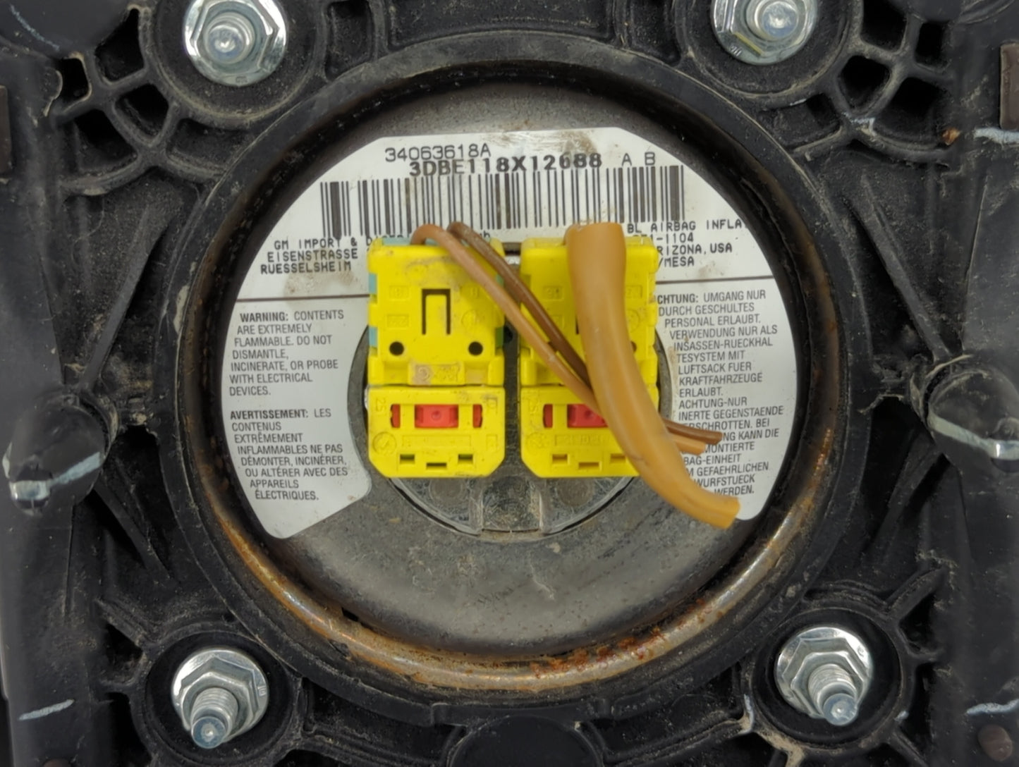 2010 Cadillac Srx Air Bag Driver Left Steering Wheel Mounted Fits OEM Used Auto Parts - Oemusedautoparts1.com